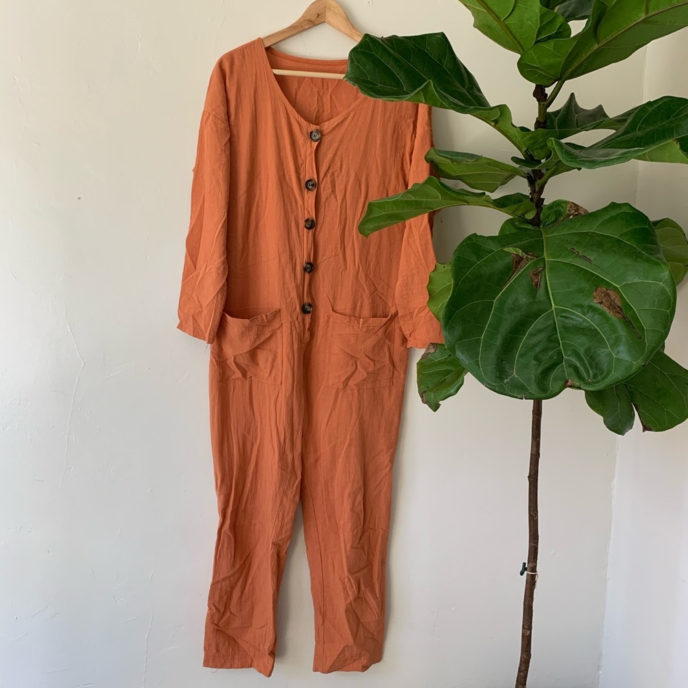 Linen jumpsuit size large